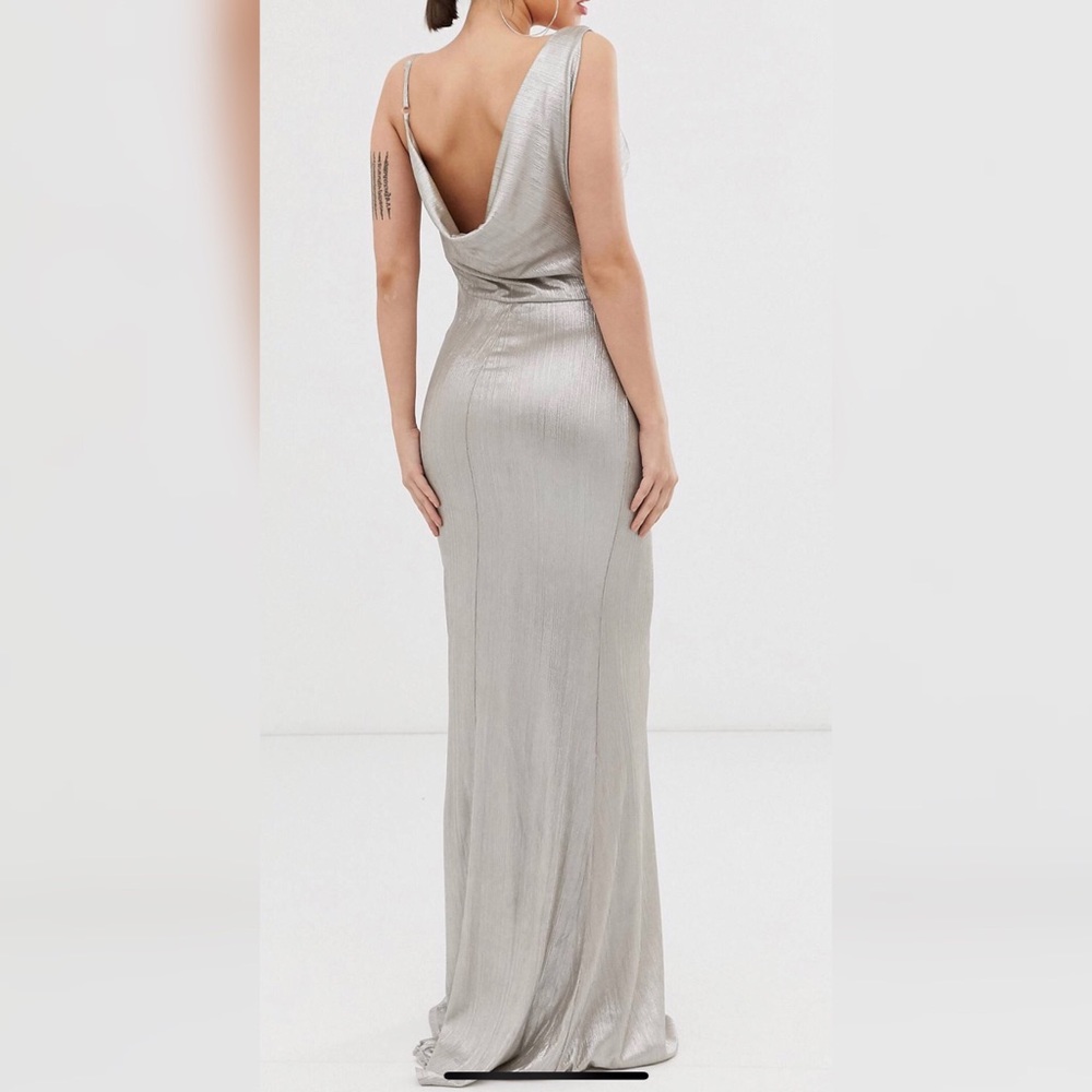 Cowl neck maxi dress